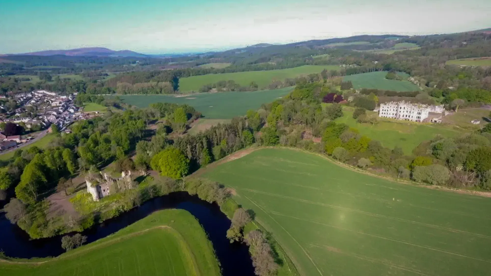 Aerial View of Dalquharran Estate Dailly